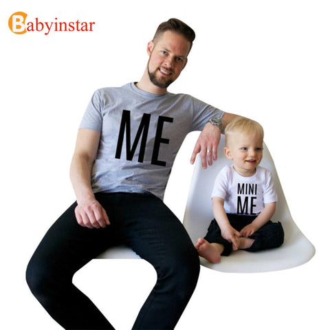 New Arrival Family Look Summer ME and MINI ME Pattern Family t shirt Father and Son Clothes TopTee 2017 Family Matching Outfits