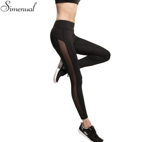 Harajuku 2017 athleisure leggings women mesh splice fitness slim black legging sportswear clothing new leggins hot bodybuilding