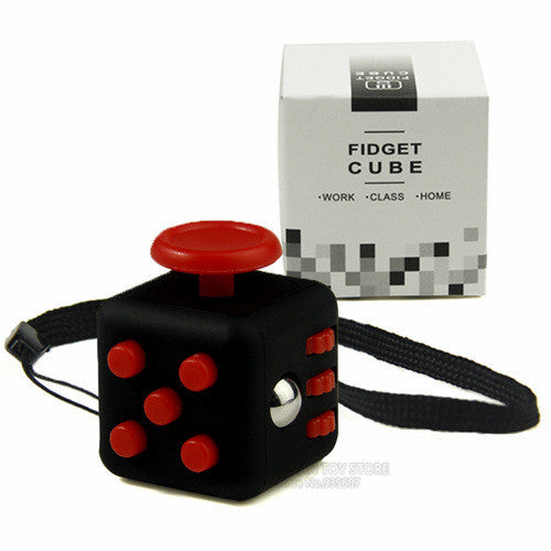 Mini Fidget Cube 11 Colours Desk Finger Toy Keychain Squeeze Fun Stress Reliever Puzzle Magic Cube With Box