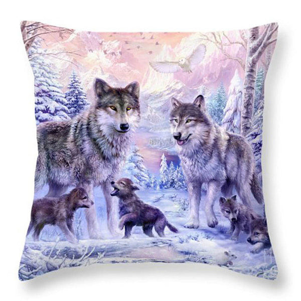 Cushion(No Filler) Mom's Love Polyester Family affection Sofa Car Seat happy family Home Decorative Throw Pillow Sofa Home Decor