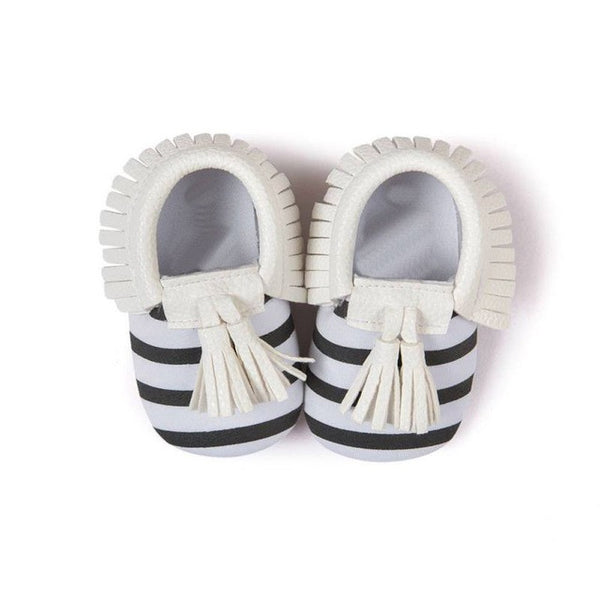 Unisex Boys Girls Soft PU Leather Tassel Moccasins Toddler Infant Moccasin Bow Shoes