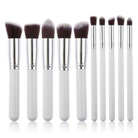 New Arrive 10 pcs Synthetic Kabuki Makeup Brush Set Cosmetics Foundation blending blush makeup tool