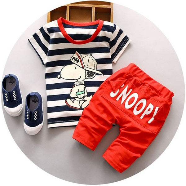 2016 New Summer Children Sets baby boy clothes for 1 2 3 4 years old boys clothing set A234
