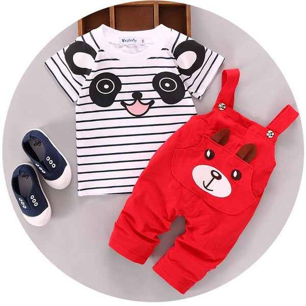 2016 New Summer Children Sets baby boy clothes for 1 2 3 4 years old boys clothing set A234