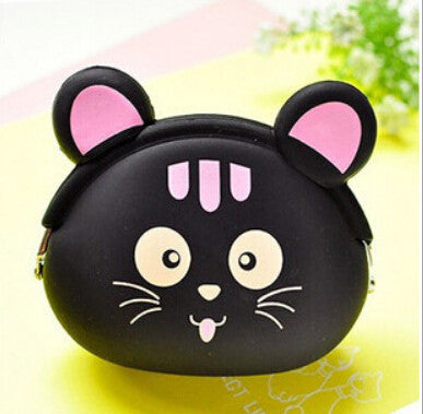 DUDINI Animals Girls Silicone Small Mini Coin Purse Change Wallet Purse Women Key Wallet Coin Bag Children Kids Gifts