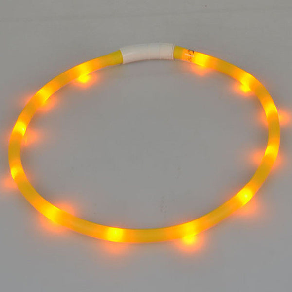 Outdoor Dog Collars USB luminous pet collar led light USB charging Cat dog collar Teddy Night Flashing Light Collar Pet supplies