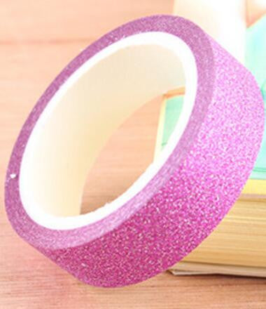 5M DIY Self-adhesive Glitter Washi Paper Tape Sticker Wedding Birthday Festival Decoration Home Decor