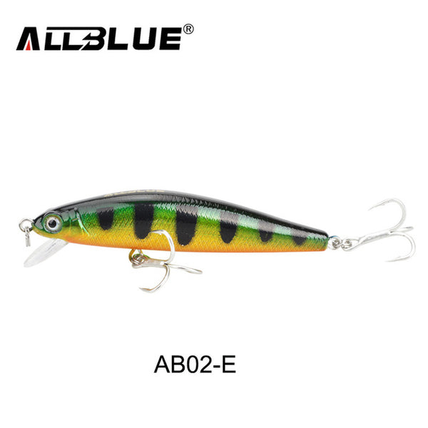 ALLBLUE New Minnow 70mm 6.5g 0.5-1M Dive Artificial Bait Plastic Hard 3D Eyes Fishing Lures Wobbler Fishing Bait Fishing Tackle