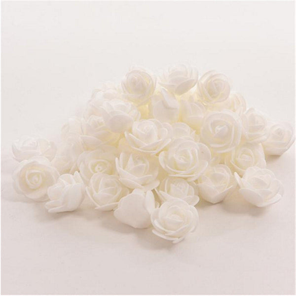 50PCS Artificial Flower Head Handmade DIY Wedding Home Decoration Multi-use PE Foam Rose
