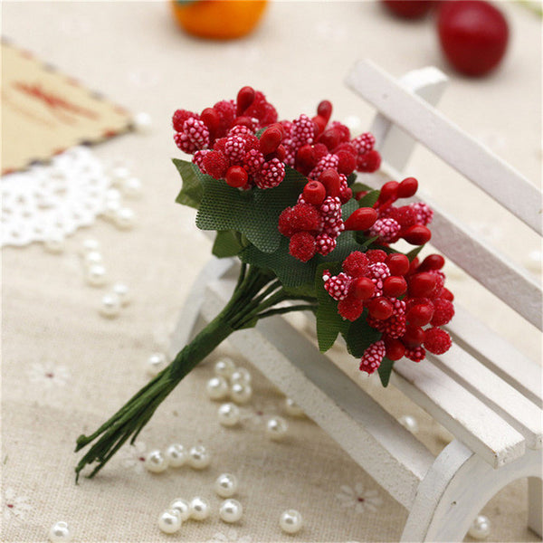 12PCS/lot  Artificial Flower Stamen wire stem/marriage leaves stamen DIY wreath wedding box decoration