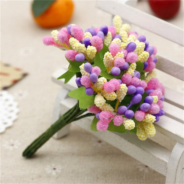 12PCS/lot  Artificial Flower Stamen wire stem/marriage leaves stamen DIY wreath wedding box decoration