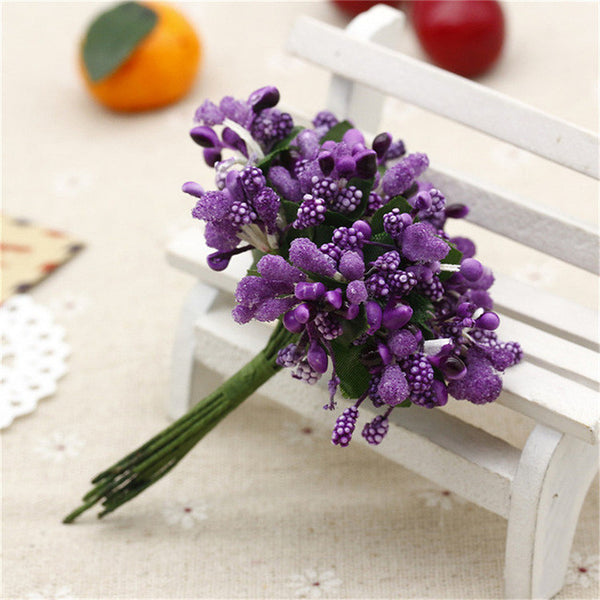 12PCS/lot  Artificial Flower Stamen wire stem/marriage leaves stamen DIY wreath wedding box decoration