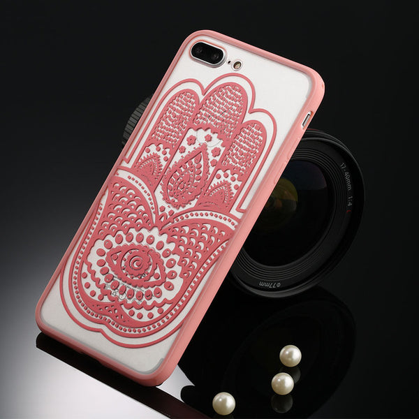 Sexy Retro Floral Phone Case For Apple iPhone 7 6 6s 5 5s SE Plus Lace Flower Hard PC+TPU Cases Back Cover Capa For iPhone7Plus