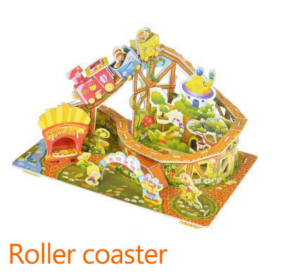 3D kids toys puzzle Bedroom Kitchen Living room Bathroom paper model building kit toys gift for children girls