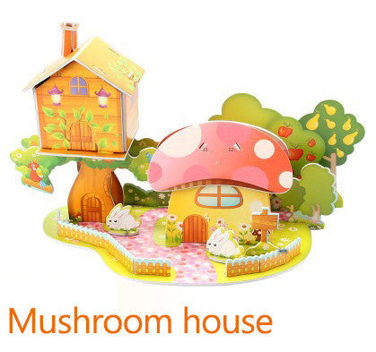 3D kids toys puzzle Bedroom Kitchen Living room Bathroom paper model building kit toys gift for children girls