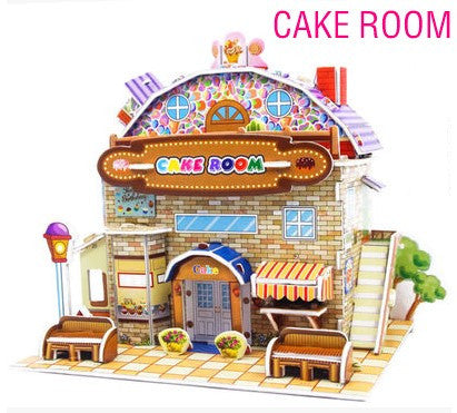 3D kids toys puzzle Bedroom Kitchen Living room Bathroom paper model building kit toys gift for children girls