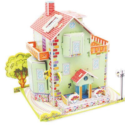 3D kids toys puzzle Bedroom Kitchen Living room Bathroom paper model building kit toys gift for children girls