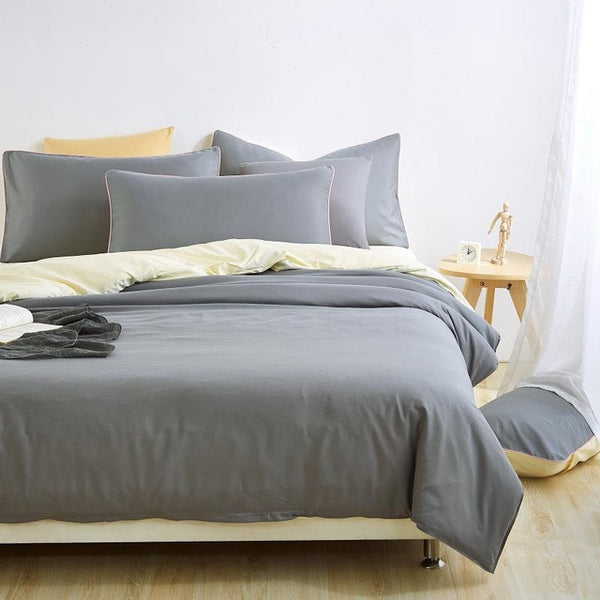 Double side use 2017 Autumn bedding set Brief style bed linens 5 size zebra-stripe bed sheet Microfiber brushed bed set bedding