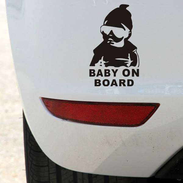 Real New Arrival Baby On Board Funny Cartoon Car Sticker Styling Decals Motorcycle Accessories for Peugeot 307 Alfa Romeo