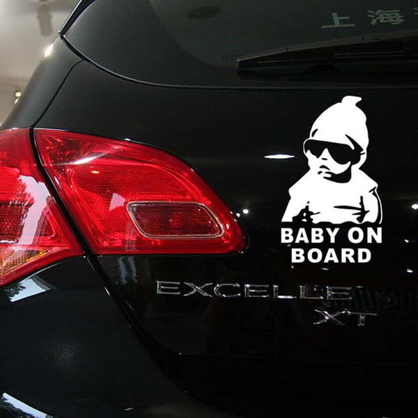 Real New Arrival Baby On Board Funny Cartoon Car Sticker Styling Decals Motorcycle Accessories for Peugeot 307 Alfa Romeo