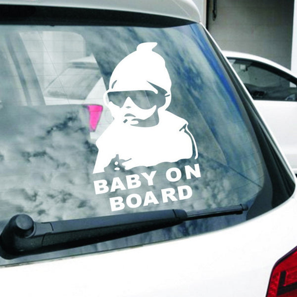 Real New Arrival Baby On Board Funny Cartoon Car Sticker Styling Decals Motorcycle Accessories for Peugeot 307 Alfa Romeo