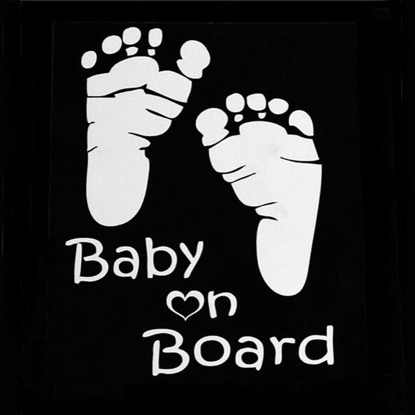 Real New Arrival Baby On Board Funny Cartoon Car Sticker Styling Decals Motorcycle Accessories for Peugeot 307 Alfa Romeo