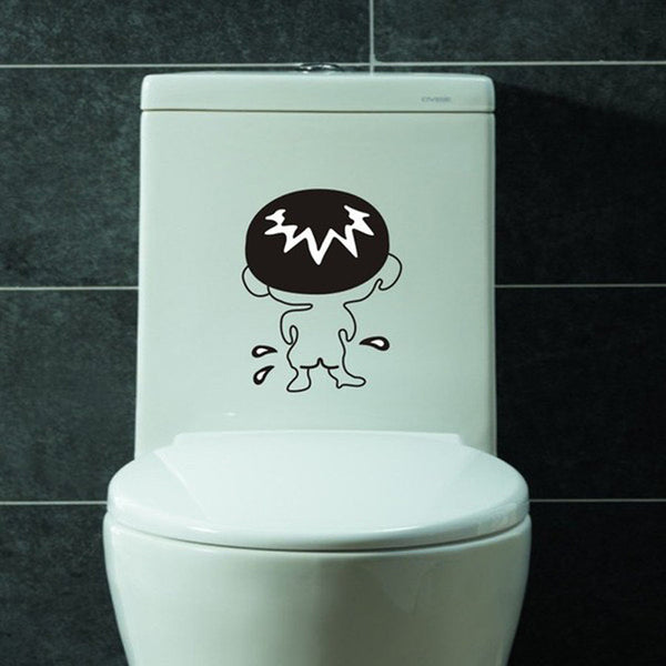 1pcs Bathroom Wall Stickers Toilet Home Decoration Waterproof Wall Decals For Toilet Sticker Decorative Paste Home Decor