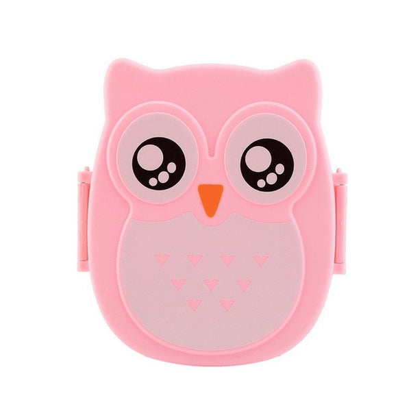 1050ml Cartoon Owl Lunch Box Food Fruit Storage Container Portable Bento Box Food-safe Food Picnic Container for Children Gifts