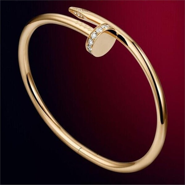 Fashion Women Bracelets & Bangles Summer Style Screw Open Bangles For Women Rhinestone Bracelets Fine Jewelry