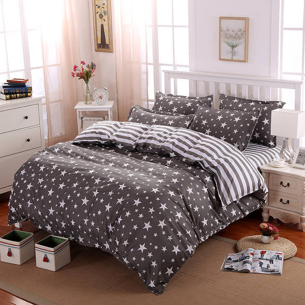 Mecerock Newest Geometric Pattern Polyester Bedding Sets Hot Sales Duvet Cover Set Single Double Queen King Size