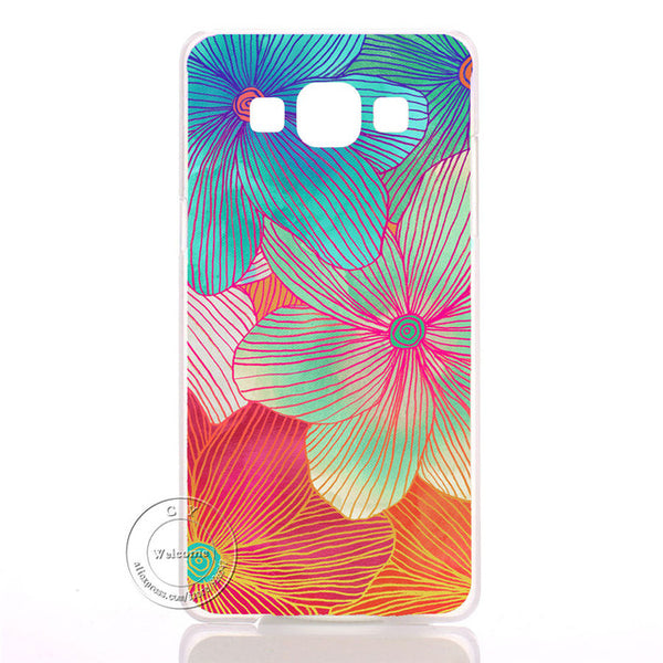 Mandala Flower Datura Floral Clear Hard Plastic Case Cover For Samsung Galaxy A3 A5 A7 A8 J1 J5 J7 2016 2017 A300 A500 A700