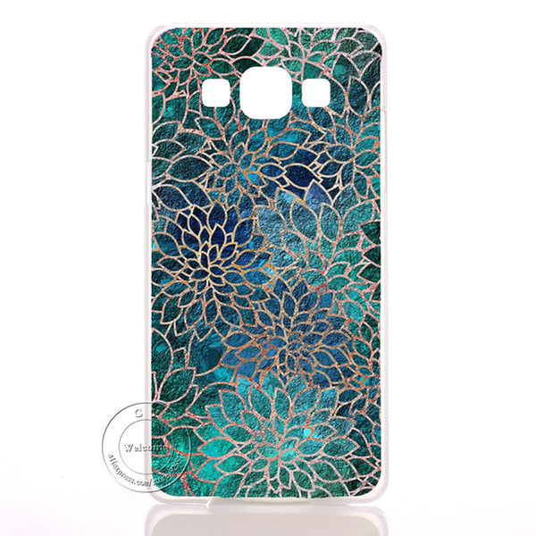 Mandala Flower Datura Floral Clear Hard Plastic Case Cover For Samsung Galaxy A3 A5 A7 A8 J1 J5 J7 2016 2017 A300 A500 A700