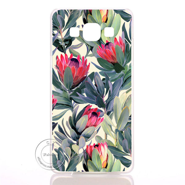 Mandala Flower Datura Floral Clear Hard Plastic Case Cover For Samsung Galaxy A3 A5 A7 A8 J1 J5 J7 2016 2017 A300 A500 A700