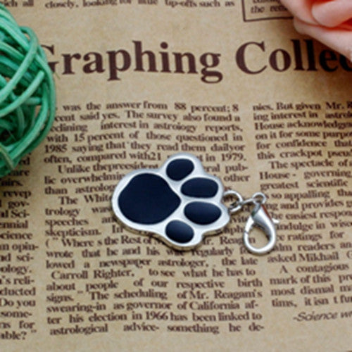 New 6 colors Pet Jewelry Cat dog collar pendant tags Pawprint Necklace Collar Puppy identity collar accessory drop shipping