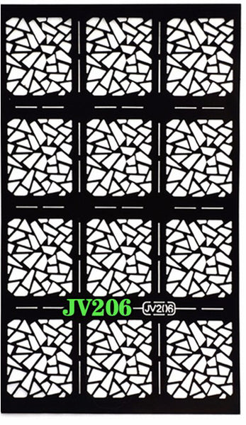 1sheet New Reusable Stamping Nail Art Hollow Black Templates Stencils Stickers Vinyls Image Guide Polish Manicure Tools