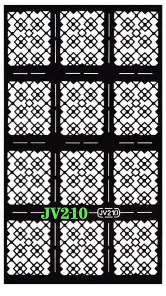 1sheet New Reusable Stamping Nail Art Hollow Black Templates Stencils Stickers Vinyls Image Guide Polish Manicure Tools