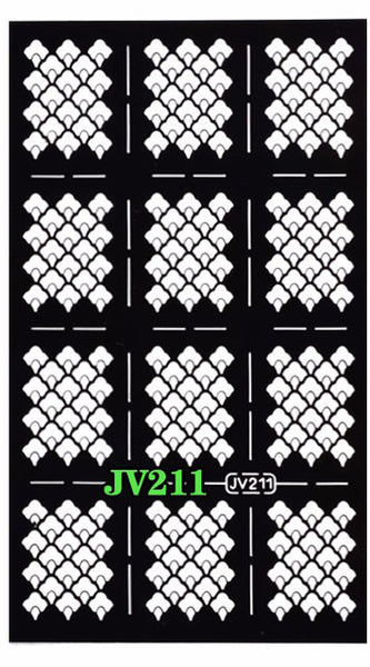 1sheet New Reusable Stamping Nail Art Hollow Black Templates Stencils Stickers Vinyls Image Guide Polish Manicure Tools