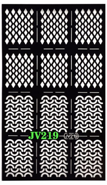 1sheet New Reusable Stamping Nail Art Hollow Black Templates Stencils Stickers Vinyls Image Guide Polish Manicure Tools