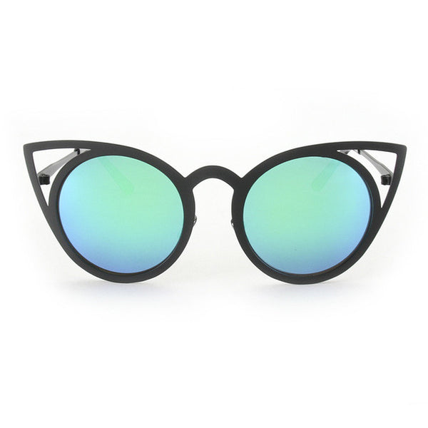 ROYAL GIRL 2017 New Women Sunglasses Vintage Cat Eye Sun glasses Metal Eyeglasses Frames Mirror Shades Sexy Sunnies ss309