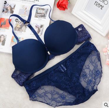 New 2016 Luxurious Elegance Vs Bra And Panty Set Y-line Underwear Set Female Sexy Lace Brand Push Up Secret Women Bra Set