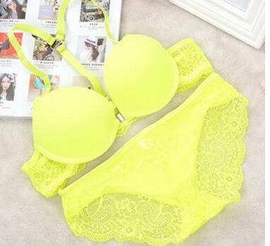 New 2016 Luxurious Elegance Vs Bra And Panty Set Y-line Underwear Set Female Sexy Lace Brand Push Up Secret Women Bra Set