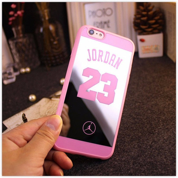 Mirror Case For iPhone 6 case 6s Plus 5 5s 7 Plus Superman Jordan 23 case Soft Silicone Frame Back Cover for iPhone 7 cases