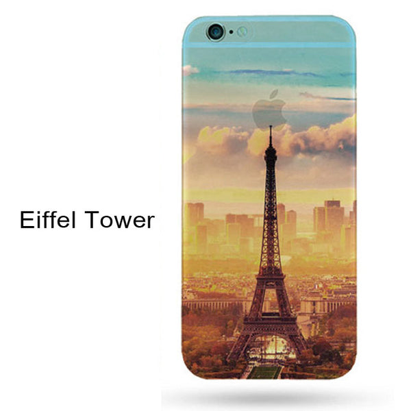 Newest fashion For iPhone 5s 7 6 6S case Ultra Thin Soft Silicon Mountain Landscape For iphone 7 6plus Case Phone Cover cases