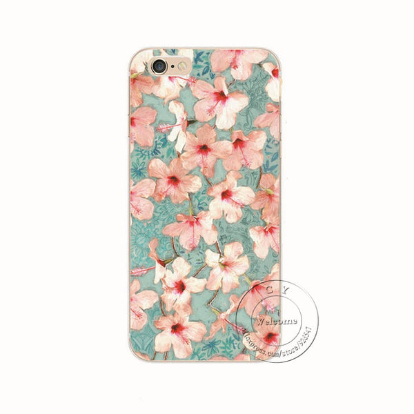 Shell For Apple iPhone 5 5S SE 5C 6 6S 7 Plus 6SPlus Back Case Cover Printing Mandala Flower Datura Floral Cell Phone Cases