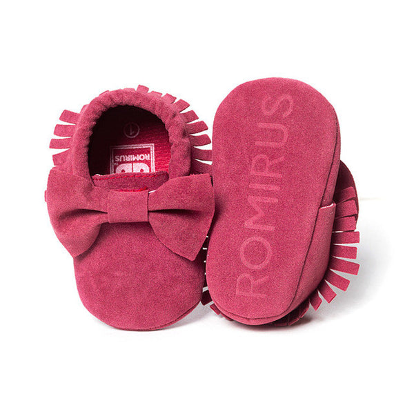2016 New Suede Tassel Bow pu leather Newborn Baby Infant Toddler baby Moccasins Soft Mocc Bebe Non-slip Prewalker Baby Shoes