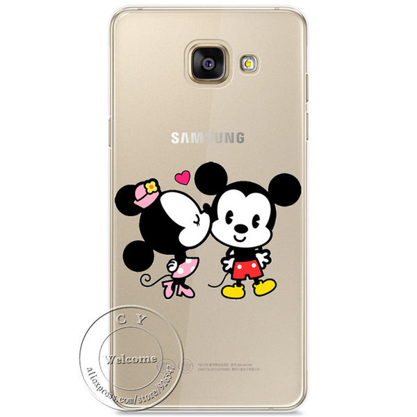 Minions Cat Mickey & Minnie Kiss Hard Case Cover For Samsung Galaxy A310 A510 A710 J110 J510 J710 A3 A5 A7 J1 J5 J7 2016 2017