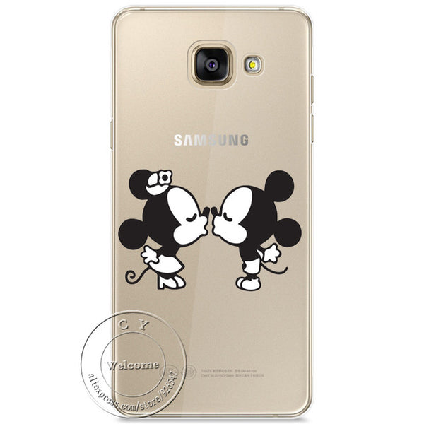 Minions Cat Mickey & Minnie Kiss Hard Case Cover For Samsung Galaxy A310 A510 A710 J110 J510 J710 A3 A5 A7 J1 J5 J7 2016 2017