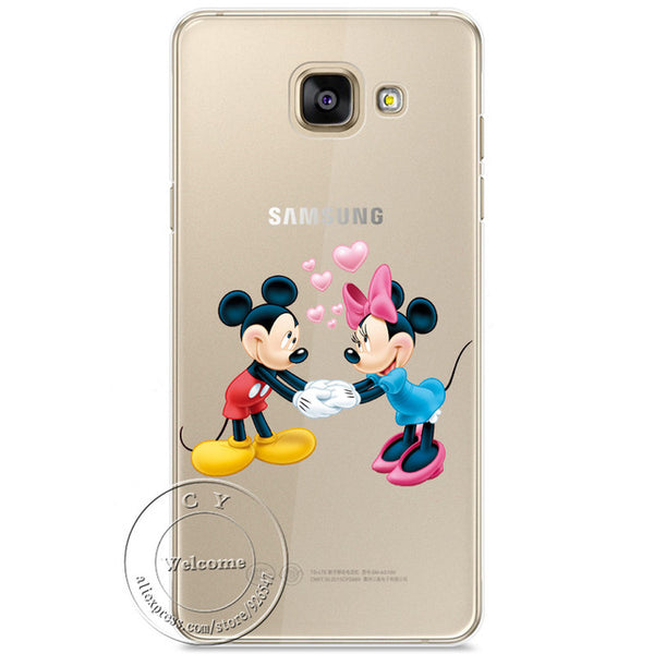 Minions Cat Mickey & Minnie Kiss Hard Case Cover For Samsung Galaxy A310 A510 A710 J110 J510 J710 A3 A5 A7 J1 J5 J7 2016 2017