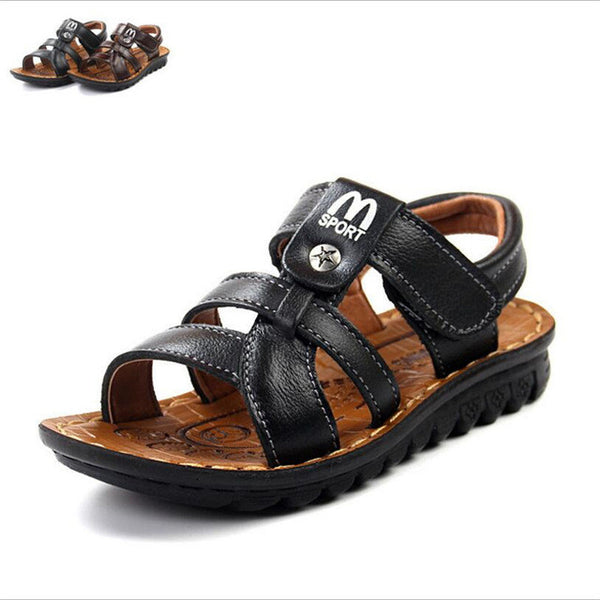 Children's shoes sandals 2017 new leather sandals boys big virgin beach baby sandals