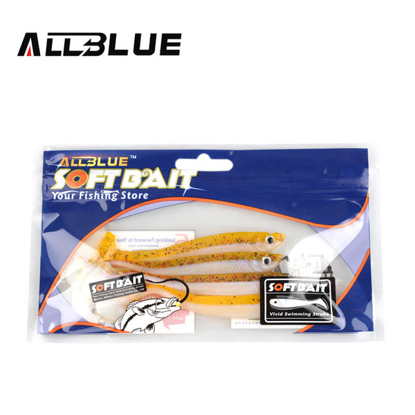 ALLBLUE 4pcs/lot 6g/11cm Handmade Soft Bait Fish Fishing Lure Shad Manual Silicone Bass Minnow Bait Swimbaits Plastic Lure Pasca